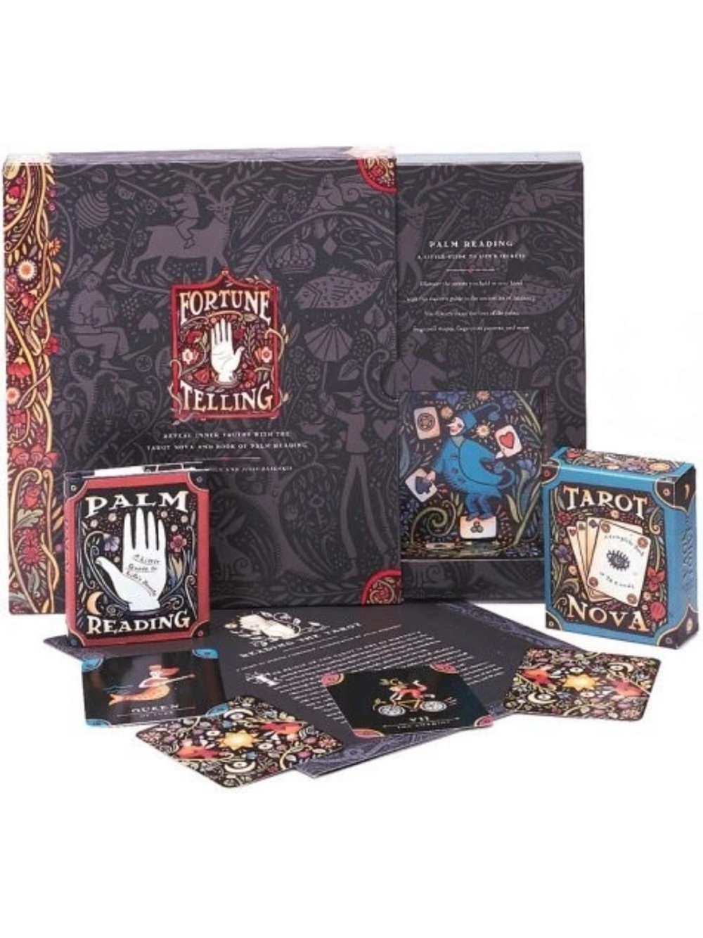 Fortune Telling Palm Reading Book and Tarot Nova Cards Set